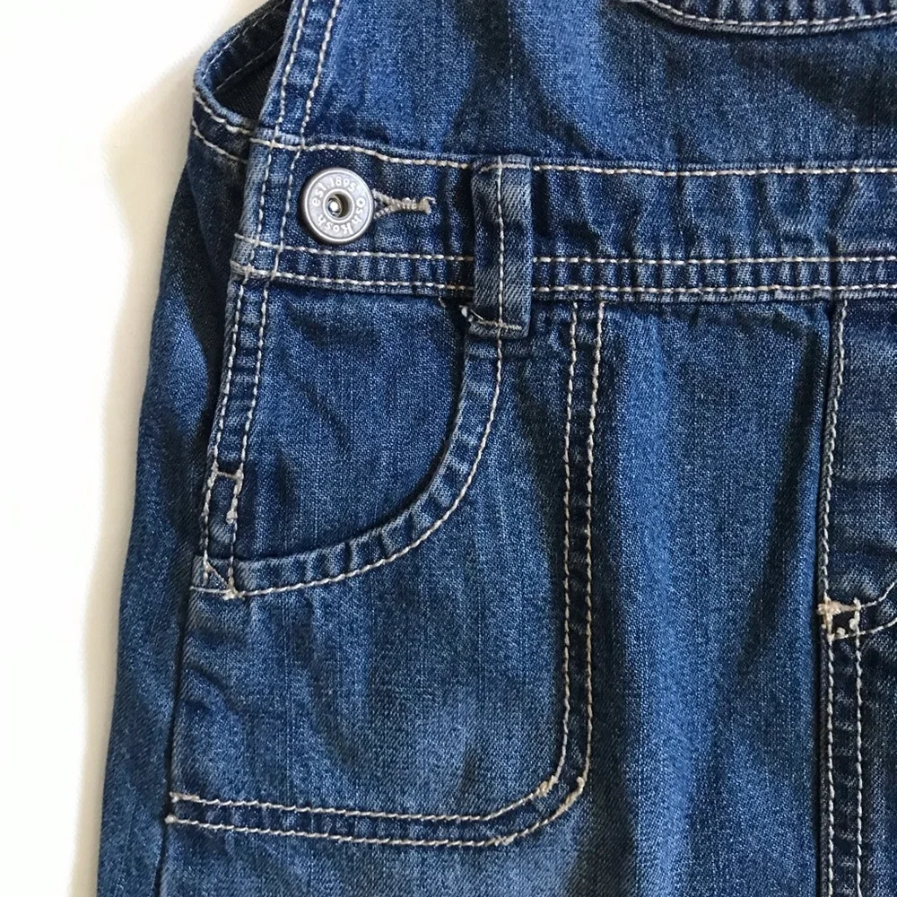 Oshkosh Girls Blue Denim Overall Dress 4T